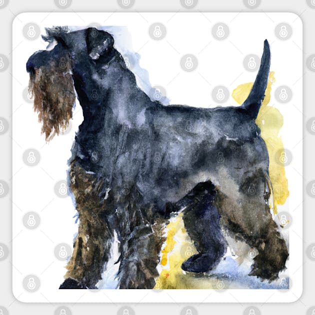 Watercolor Giant Schnauzer - Dog Lovers Sticker by Edd Paint Something